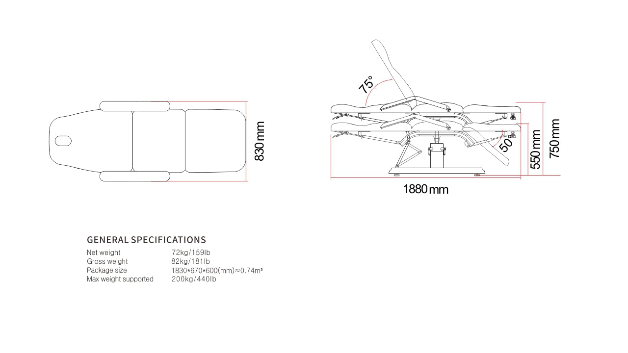 LUXURY HYDRAULIC BED 2206A